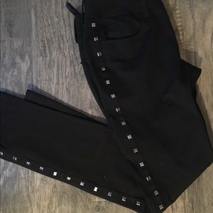 Black Studded Dress Pants